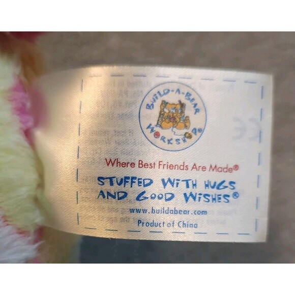 Build a Bear Flower Fun Bunny Plush Rabbit Stuffed Animal Pink Multicolor 16" - Picture 4 of 5